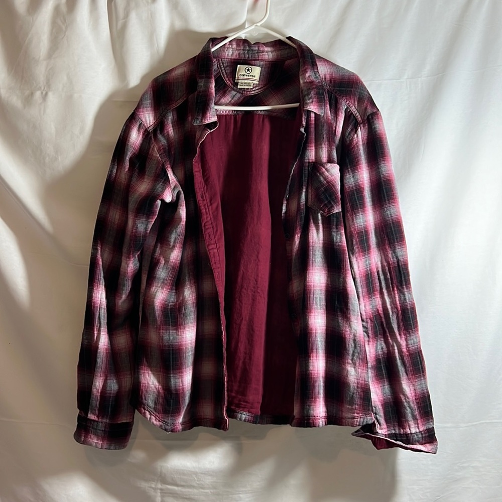 Converse womens flannel top .